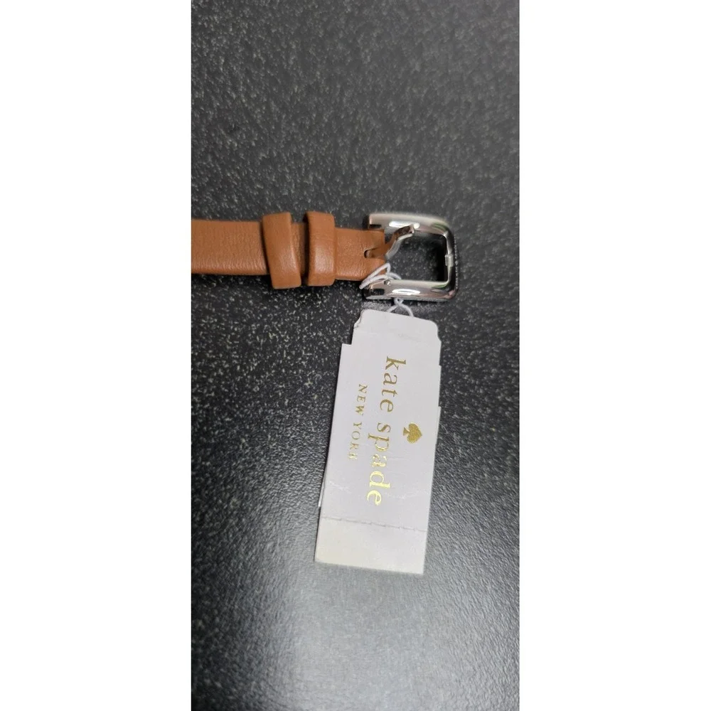 NEW Kate Spade New York Womens Metro Flower Watch Silver Leather‎ Boho Hippie